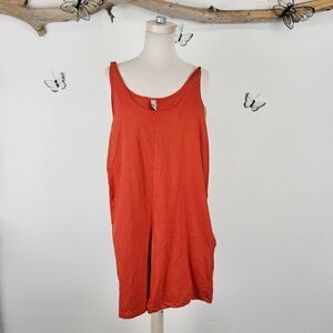 American apparel burnt orange onesie romper